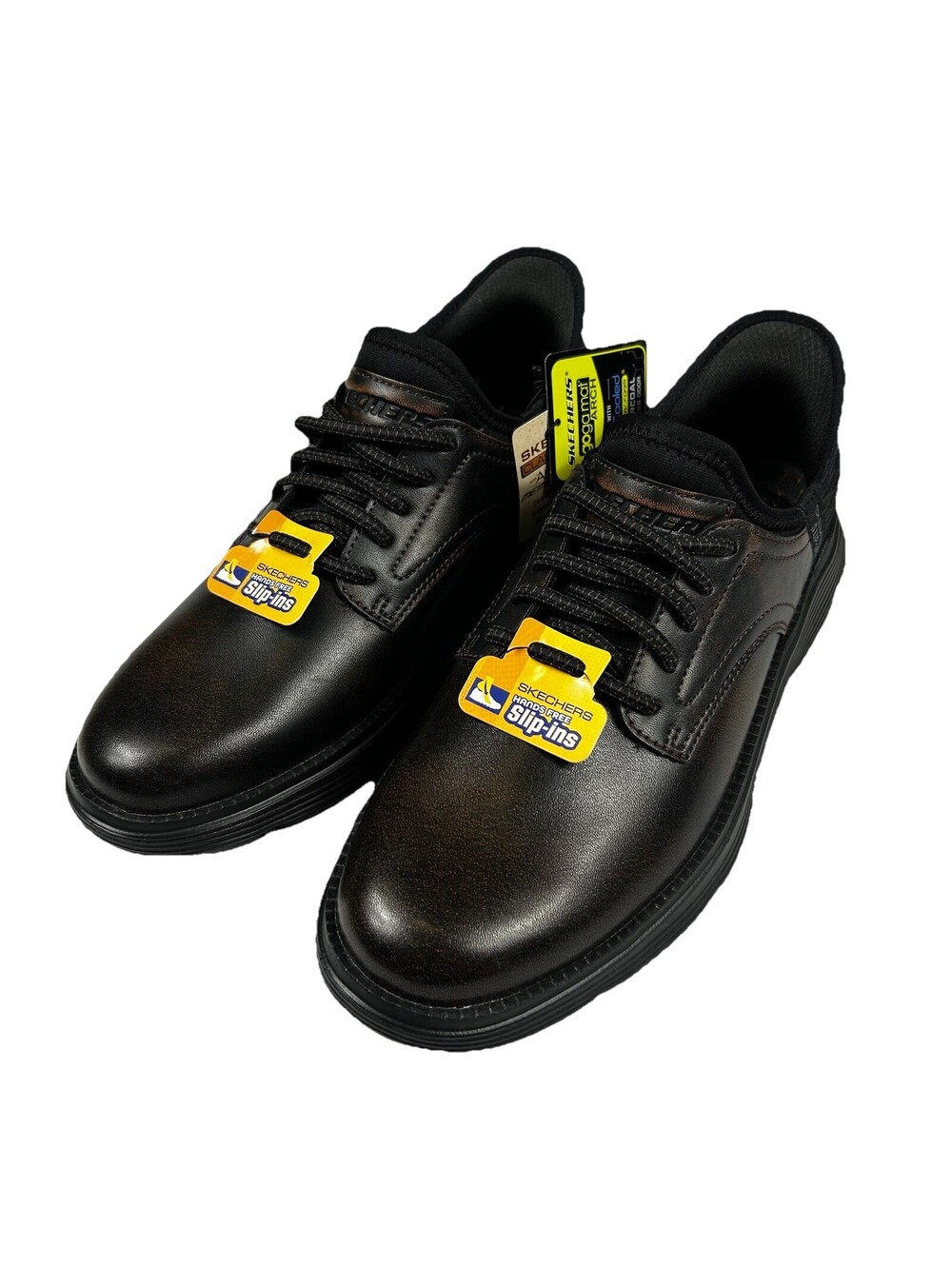 Skechers Mens Slip-Ins Dress Shoes Mens 7 Dark Brown Memory Foam Comfortable New